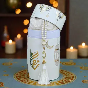 Portable Muslim Prayer Rug Set and Pearl Tasbeeh Muslim Prayer Rug, Tasbeeh Ramadan Eid Gift Box | Sajjadah Misbaha Ramadan Kareem Gift Set | Islamic Eid Gift Box | Prayer Mat Misbaha Set for Ramazan | Eid Favor Wooden  Pocket Ornament tiktokshopspringglo