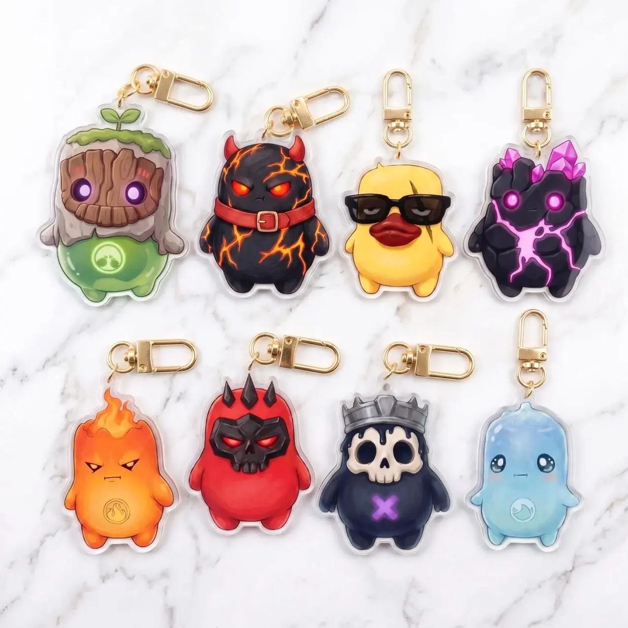 Sprites Fornite Building Acrylic Keychain, Chubby Battle Royal Characters Bag Charm, Kawaii Backpack Charm, Video Game Fan Gift