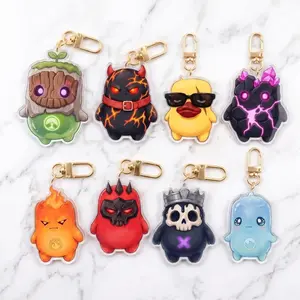 Sprites Fornite Building Acrylic Keychain, Chubby Battle Royal Characters Bag Charm, Kawaii Backpack Charm, Video Game Fan Gift