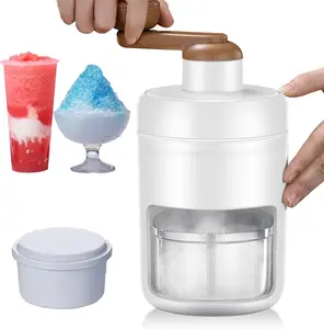 Shaved Ice Machine Snow Cone Machine Manual - Portable Ice Crusher and Shaved Ice Machine with Free Ice Cube Trays - BPA Free