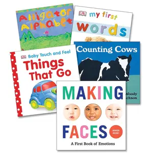 Kaplan Early Learning Baby Basics Board Books - Set of 5 | Infant Early Literacy Development | Ages 12+ MO