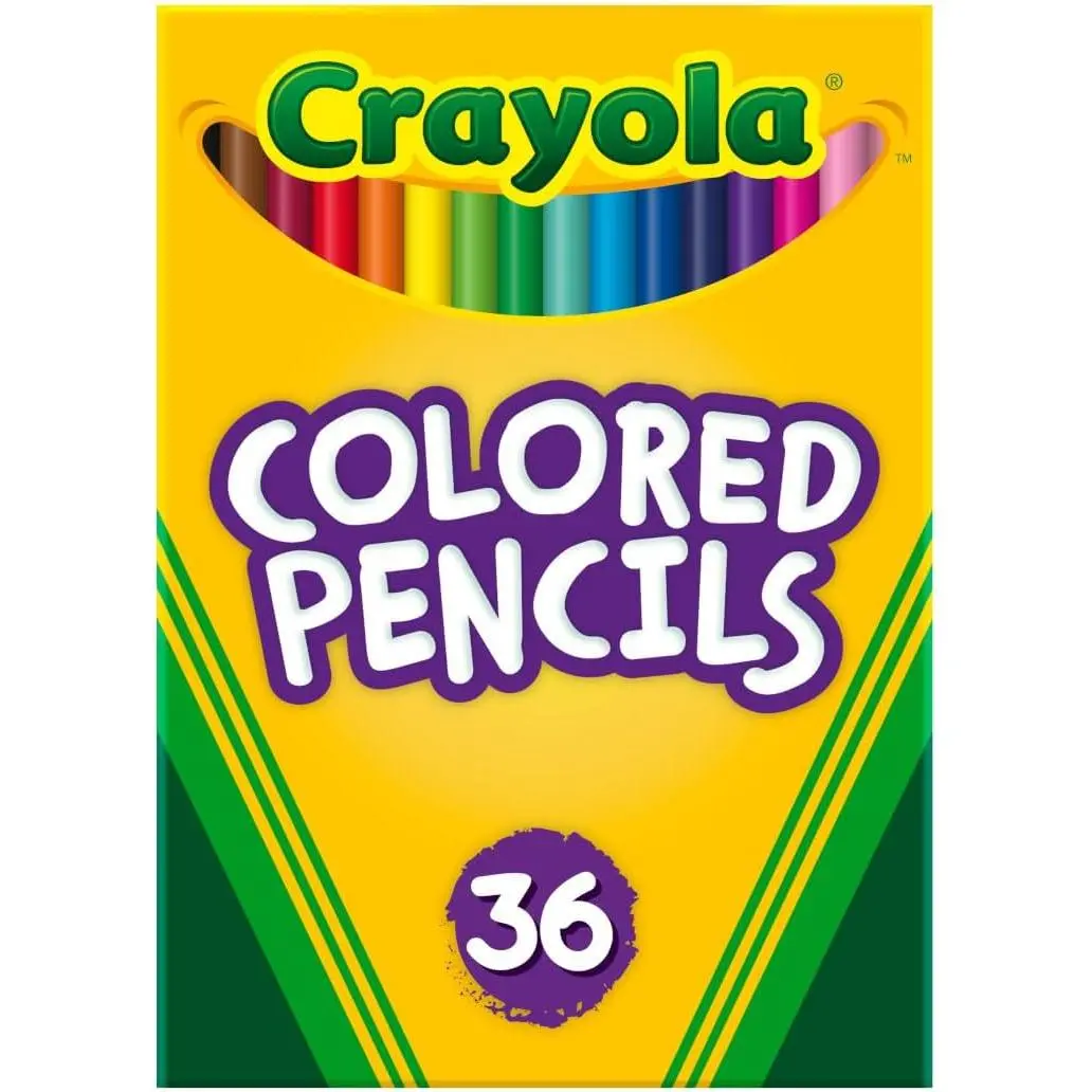 Colored Pencils (36ct), Kids Pencil Set, Pre-Sharpened Coloring Book Pencils for Kids & Adults, Arts & Crafts Supplies, Coloring Gift, Ages 3+