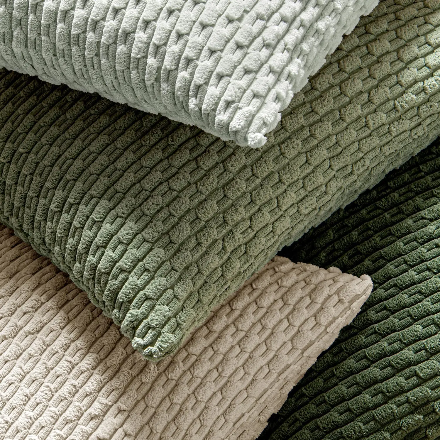 Pack of 2 18x18 Inch Decorative Throw Pillow Covers Soft Boho Striped Textured Corduroy Spring Modern Farmhouse Home Decor for Couch Bed Sofa Living Room Sage Green Pack of 2 18x18 Inch Decorative Throw Pillow Covers Soft Boho Striped Textured Corduroy Spring Modern Farmhouse Home Decor for Couch Bed Sofa Living Room Sage Green