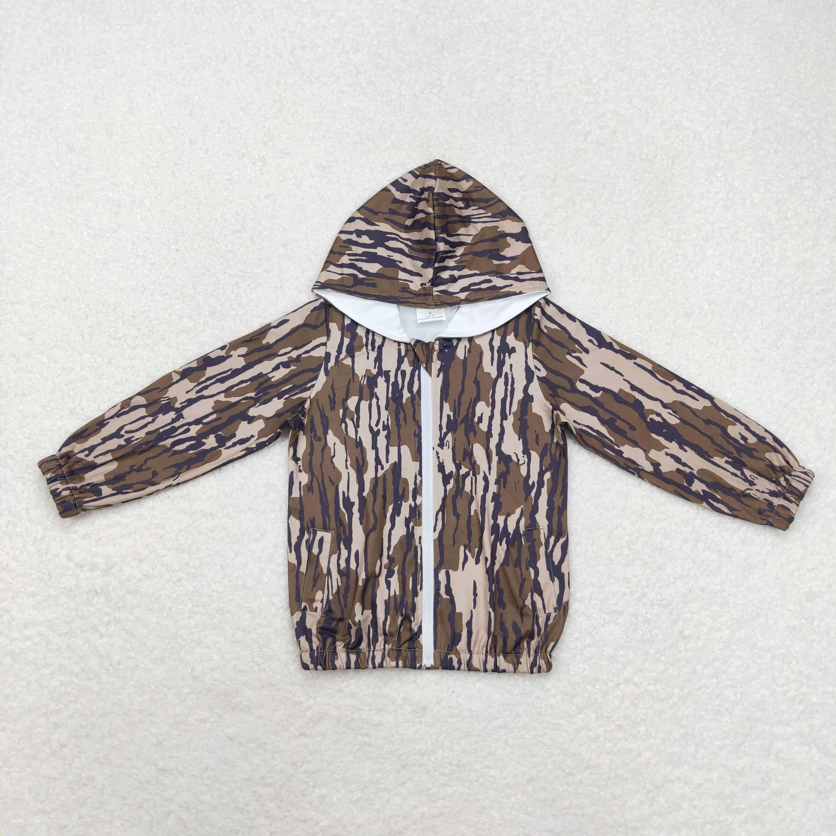 Baby Boys' Cotton Camouflage Hooded Long-Sleeve Zip-Up Jacket with Spandex, Winter Outdoor Wear, 3t-4t Baby Jackets & Coats