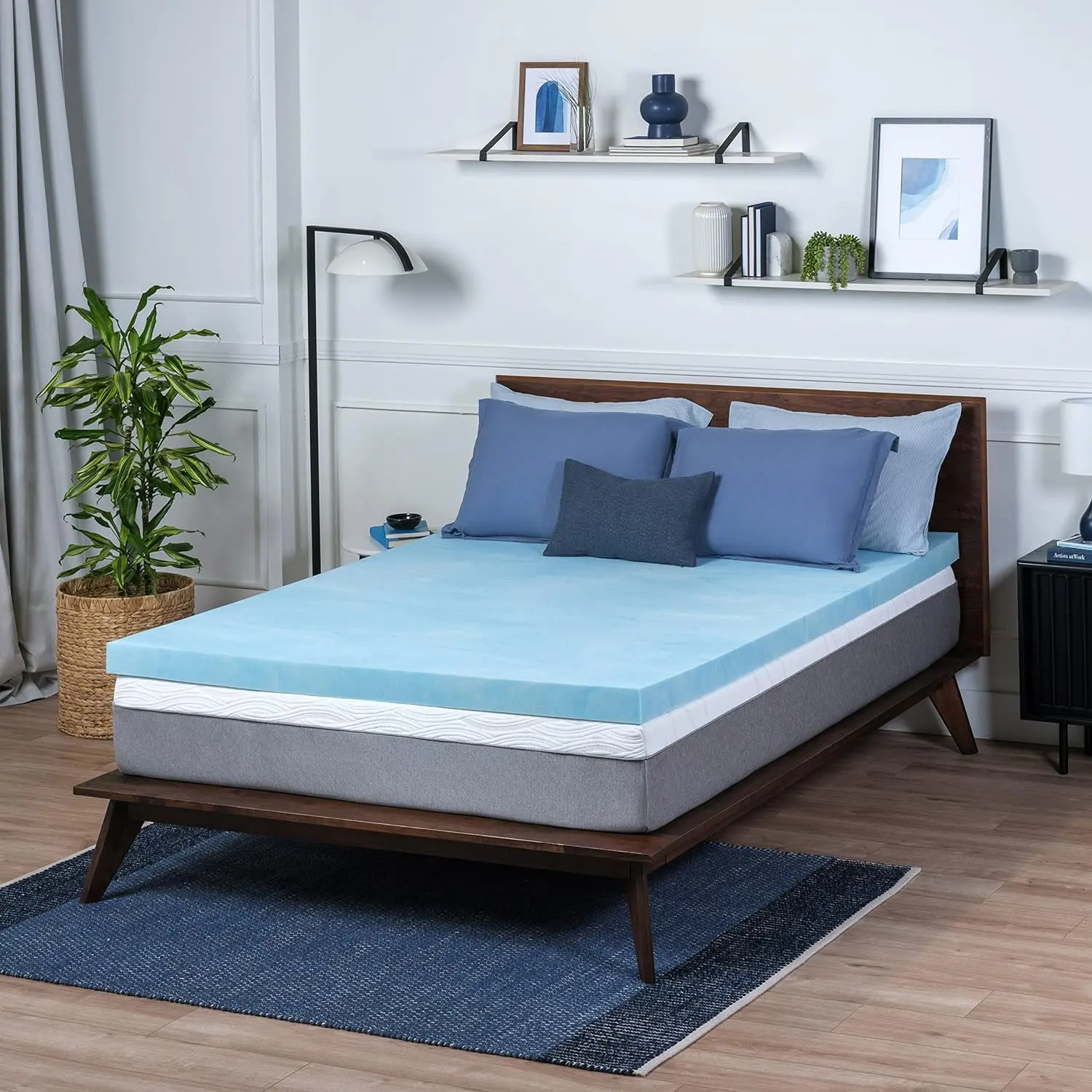 Sure2Sleep Twin XL Size, 2-Inch, Gel Swirl Memory Foam Mattress Topper Made in USA. Sure2Sleep