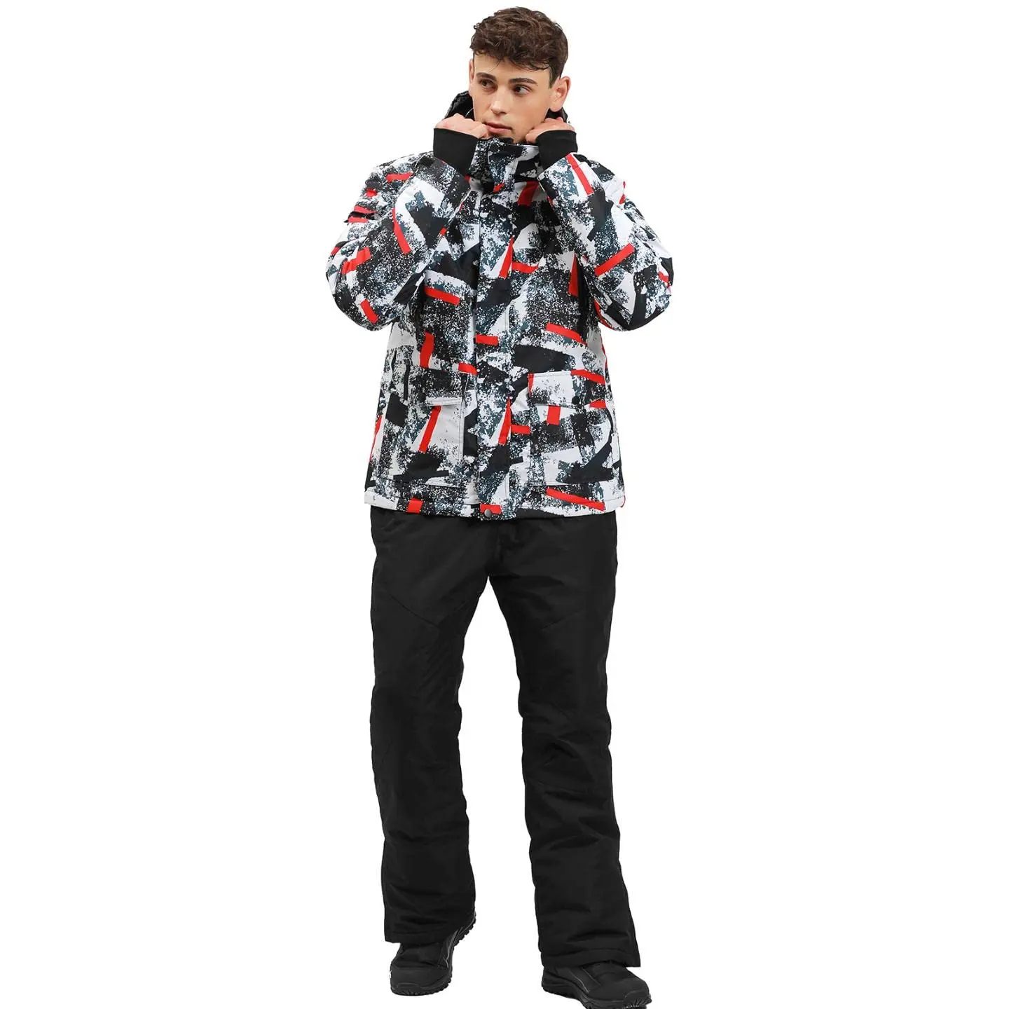 YEEFINE Men's Ski Suit Waterproof Snow Suits Two Piece Snowboard Jacket and Pants Set Outdoor Windproof Winter Warm Snowsuits