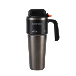 34Oz/1000Ml High-Capacity Vacuum-Sealed Tumbler Flask, Leakproof 304 Stainless Steel Liner Water Bottle - Includes Straw & Handle, Matte Leak-Resistant End, Insulated for Hot & Cold Drinks, Ideal for Office & Outdoor Use, Flasks, Water Bottles