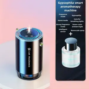 Car Aromatherapy Diffuser - Rechargeable Home Essential Oil Diffuser for Air Freshening and Purification - Starry Sky Light Effect with Multiple Switchable Modes