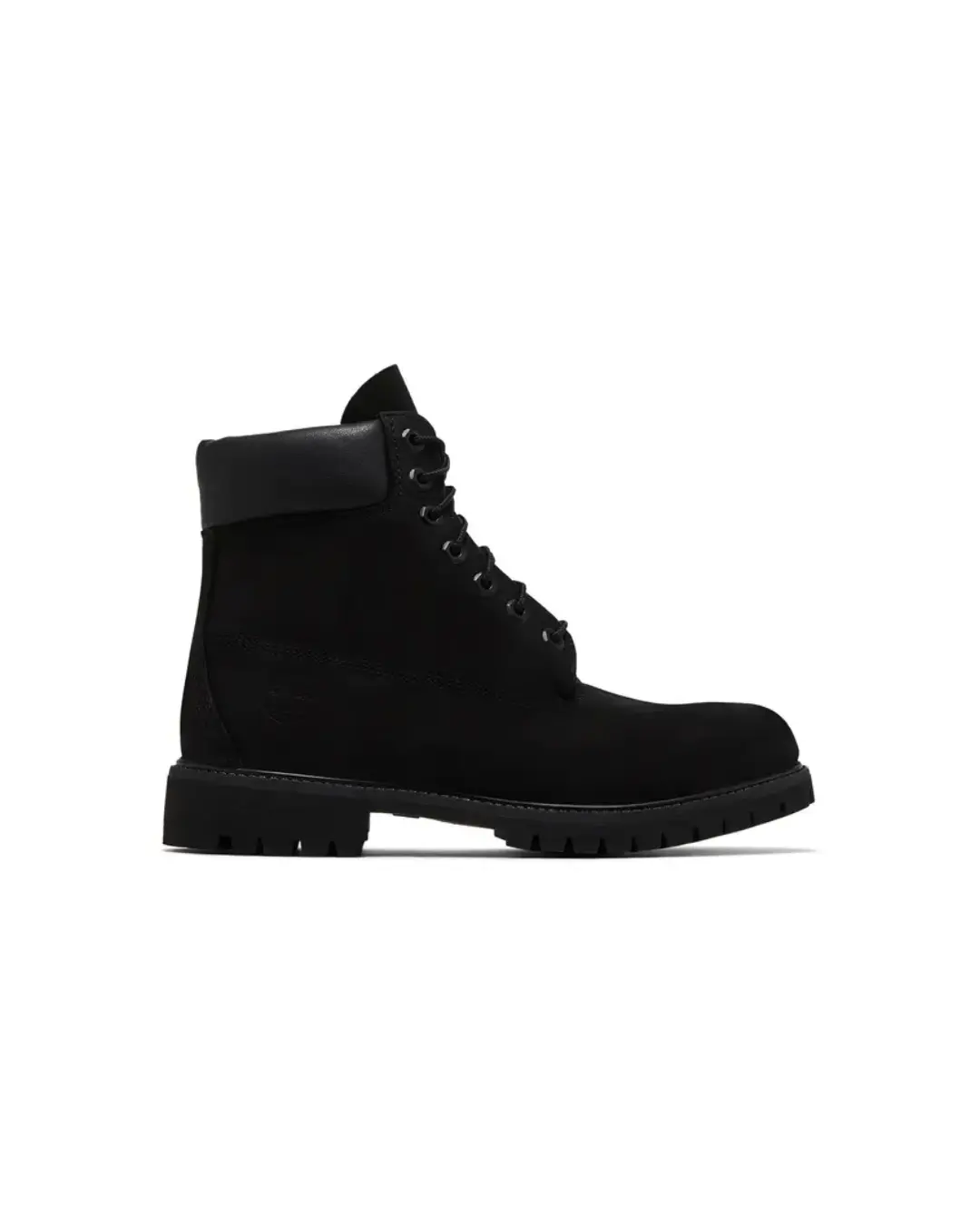 Men's Timberland 6" Premium Waterproof Classic Leather Boot, Black Nubuck Walking Footwear with Padded Insole