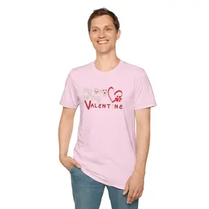 Dog Valentine T-Shirt — "My Dog Is My Valentine" Paw Heart Tee