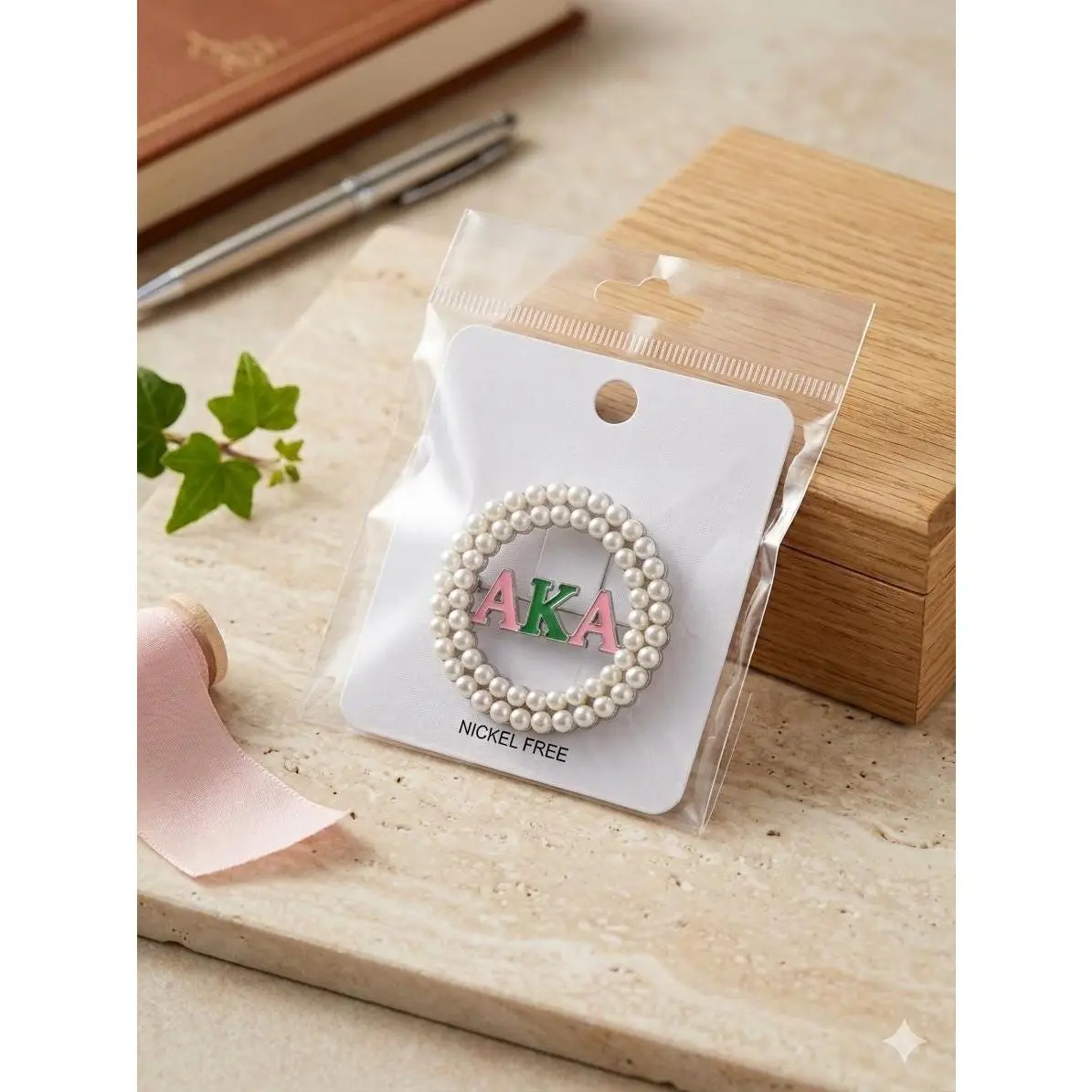 AKA Pearl Brooch Pin