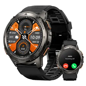 KOSPET TANK T3 Smartwatch with Calls & Text Reminder 50-Day Battery Life 1.43 AMOLED Display 50M Waterproof Full-Metal Body AI Assistant for Android iOS Fitness Tracker Blood Pressure Heart Rate Monitor Wristwatch- Alloy, Christmas Holiday Haul