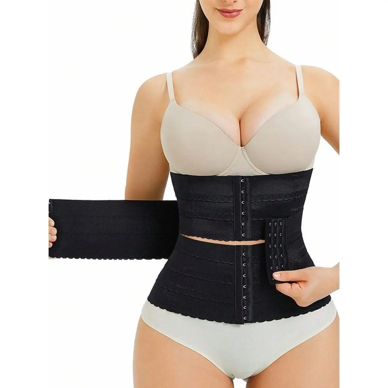 Nebility Waist Trainer For Women Corset Shapewear Tummy Control Segmented Waist Cincher Workout Girdle