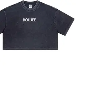 Boujee Crop Tops - Stylish Short Sleeve T-Shirt with "Boujee" Print, Perfect for Casual Wear