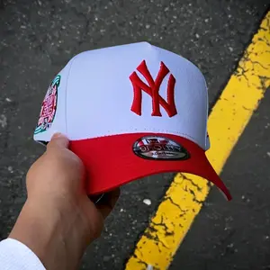 New Era NY Yankees 9FORTY Snapback Hat White Red Adjustable Baseball Cap Streetwear, Cap for Men, Gift of Dad