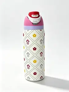 Owala 32 oz Insulated Water Bottle, Leak-Proof Lockable Flip Top Lid, Stainless Steel Tumbler with Cute Floral Print, BPA-Free, Keeps Cold/Hot, Perfect for School, Travel & Daily Use
