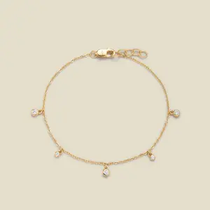 CZ Poppy Floating Bracelet
