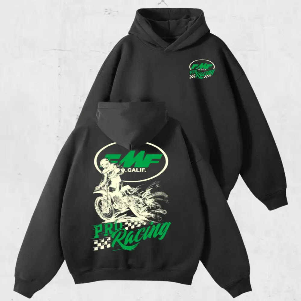 FMF Racing Pro Hoodie, Sweatshirt, T-Shirt, Vintage Dirt Bike Graphic Tee, Soft Cotton Casual Fit, Classic Shirt for Racing Fans, Gift for Men & Women, Biker Apparel Tops