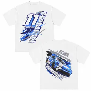 Denny Hamlin 11 Progressive Racing Graphic T-Shirt, Vintage JGR Double Side NASCAR Tee, Retro White Motorsport Streetwear Shirt for Men Racing Fans - Menswear & Underwear - Men's Tops - T-shirts - Men's Short-sleeve T-shirts