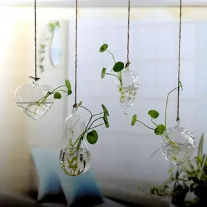 Home Planters Clear Glass Flower Plant Stand Hanging Vase Ball Terrarium Container For Garden and Home Decor
