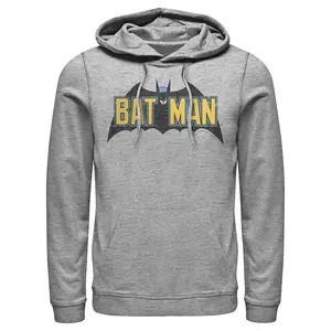 Men's Batman Caped Crusader Logo Pull Over Hoodie
