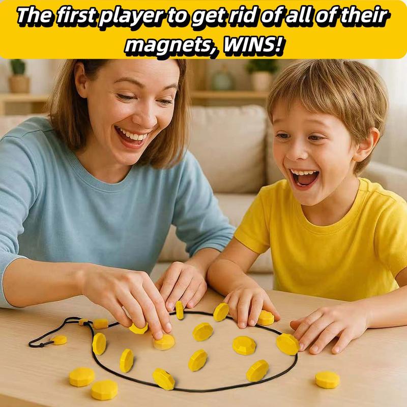 Magnetic Strategy Game for All Ages TikTok Game for 2 Players with Gold Hexagonal Pieces