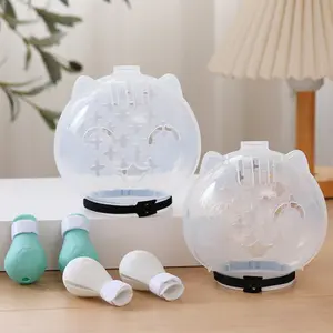 Set of 5 Transparent Astronaut Bubble Helmet, 4 Silicone Claw Protectors, Bathing, Trimming Nails, Vet Visits, Safe and Comfortable