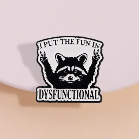 Cartoon Raccoon Design Brooch, Cute Badge for Clothes & Hat & Backpack Decor, Fashion Accessories for Women & Men, Durable Metal Pins, Emblem Badge Decoration