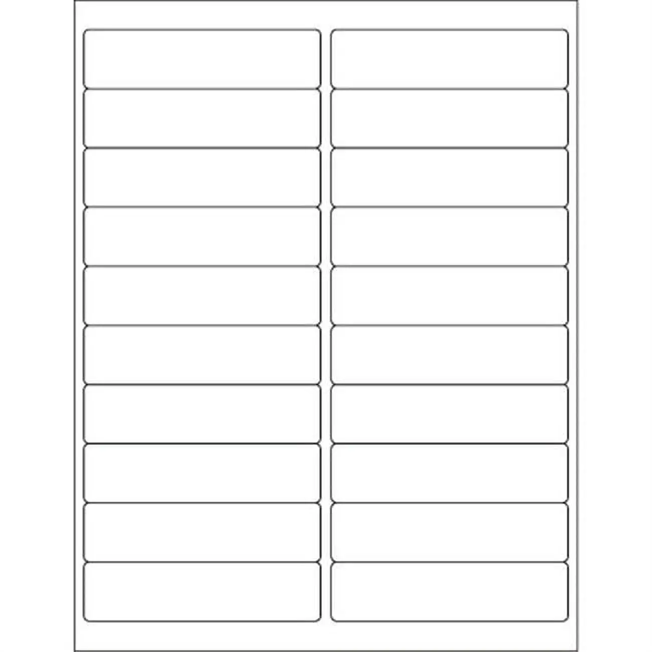 1"h x 4"w Self-Adhesive Rectangular Plain Paper Mailing Labels - Pack of 2000, Permanent Glue, Laser/Inkjet Compatible, Works with Laser and Ink Jet Printers, Stick to Smooth Surfaces, for Office Stationery Labeling