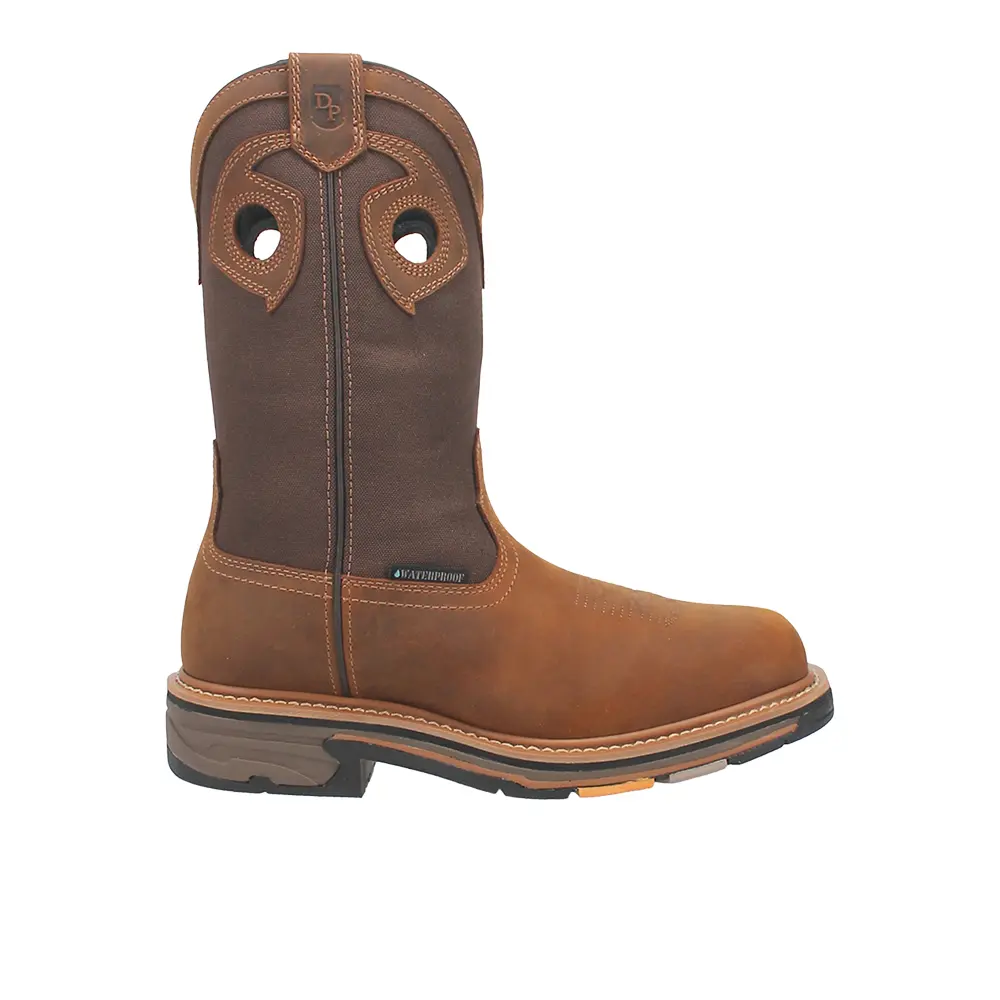 Dan Post Mens Bram 11 Inch Waterproof Round Toe  Work/Duty - Brown