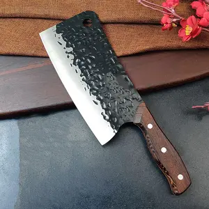 Heavy Duty Stainless Steel Meat Bone Cleaver - Effortless Meat & Bone Cutting Tool for Home Cooking, US Stock Kitchenware Blade with Knives Block Set, Meatcleavers