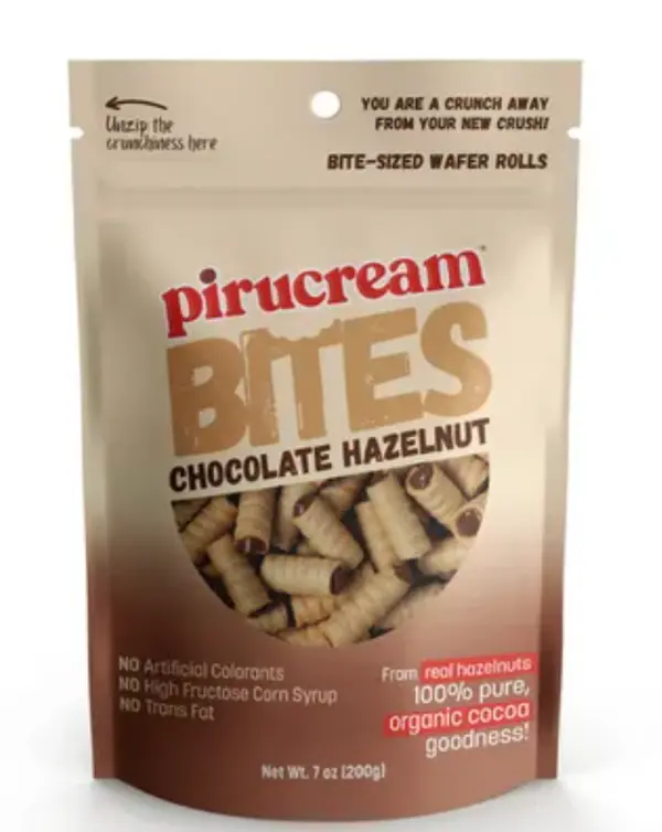 Pirucream Bites Chocolate Hazelnut Snack - 200g Venezuelan Bag of Bite