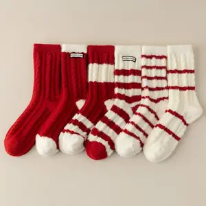6 Pairs Women’s Cozy Fuzzy Socks for Winter - Thick Warm Slip Socks for House & Sleeping, Ideal Holiday Gift, Size 5-10 trendy sock
