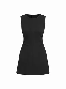 CIDER High Stretch Denim Ruched Zipper Mini Dress