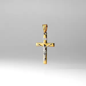 14K Gold Small Crucifix Cross Pendant - Model 2173