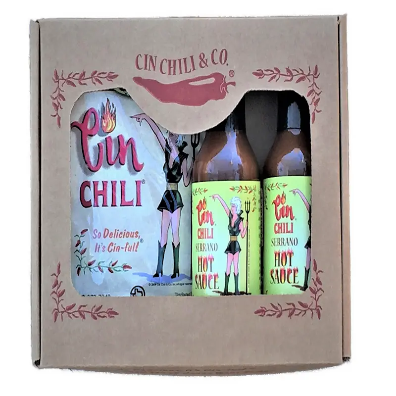 Cin Chili & Co. Cin Chili Taco Kit Flavor Sauce - Includes 3 Dry Seasoning Mixes & 2 Serrano Hot Sauces for Beef & Chicken Tacos Dip Sambal