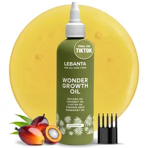 LeBanta Wonder Growth Oil - 100% Pure Batana Oil Blend with Castor Pumpkin Seed Coconut & Rosemary for Thicker Stronger Hair Care Supplement 4oz