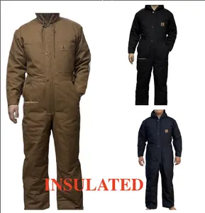 Men's Loose Fit Insulated Coverall with Full Body Protection and Multiple Pockets - Casual, Fabric Menswear Classic