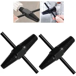 Screw Extractor- Dual-use Water Pipe Screw Removal Tool Broken Bolt Remover for 1/2 Inch 3/4 Inch Pipes Valve Faucet, Easy Out Stripped Screw and Damaged Bolt Extractor for Damaged Or Broken Screws