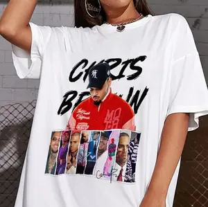 Chris Music Brown 2024 Concert Unisex Cotton T-shirt Top Womenswear