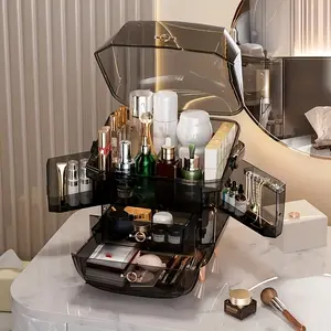 1 Piece Acrylic Makeup Organizer for Bathroom Desktop Multi Functional Cosmetics Storage Shelf Makeup Box Organizer Makeup Tool Organizer