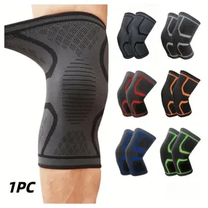 1Pc High Elastic Compression Knee Brace, Sports Knee Sleeve, Knee Stabilizer, Breathable Anti-Slip Design, Adjustable Support. Ideal for Running, Hiking, Basketball & Outdoor Sports. Essential Protection for Knee Injury Recovery & Joint Stability.