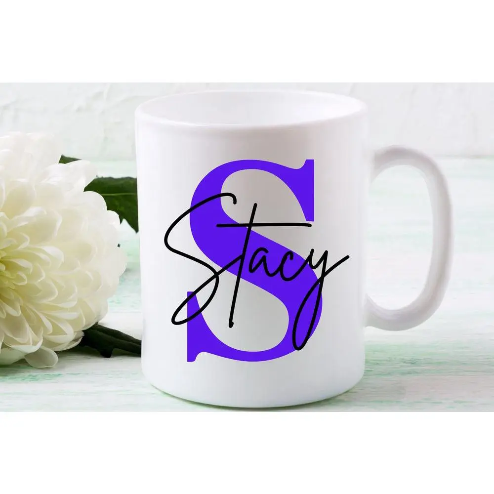 Personalized Coffee Mug, Monogram Coffee Mug, Coffee Mug with Letter and name, Custom coffee Mug, Last name Mug, Custom Last Name Coffee Mug