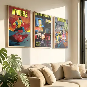 IInvincible Poster HD self-adhesive wall sticker,easy to apply,residue-free,ideal for home room decor
