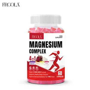 FRCOLA 4 in 1 Magnesium Complex Gummies - Glycinate Malate Citrate Oxide for Muscle Nerve Bone Heart Support - 60 Gummies 30 Day Supply - Enhances Exercise Endurance & Good Health