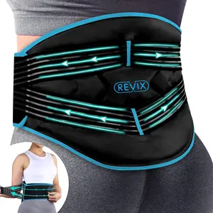 REVIX Extra Large Reusable Ice Pack for Back 18*14'' with High Elastic Straps, Long-lasting Cooling Gel Cold Pack for Lower Back