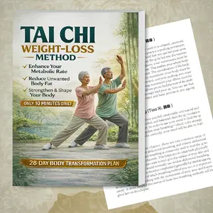 28-Day Tai Chi Weight Loss Program: Guided Journal, 10 Mins/Day to Boost Metabolism, Burn Unwanted Fat & Shape Your Body, Improve Balance & Stability, Boost Vitality & Daily Fitness | Beginner Friendly