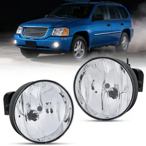 Nilight Fog Lights Assembly Compatible with 2002 2003 2004 2005 2006 2007 2008 2009 GMC Envoy Foglight Replacement w/880 12V 27W Bulbs Clear Lens