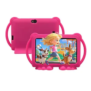 7 Inch Touchscreen Android Tablet, Fashionable Educational Tablet with Shockproof Case, Parental Control Tablet for Home & School, Best Gift, No Adapter