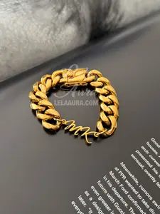 Custom Initials | Adorn Cuban Bracelet (16mm)